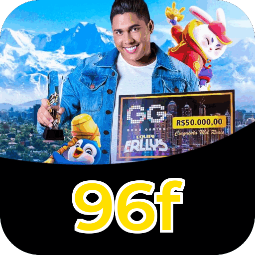 Interface do aplicativo 96f mostrando jogos disponíveis no iOS e Android
